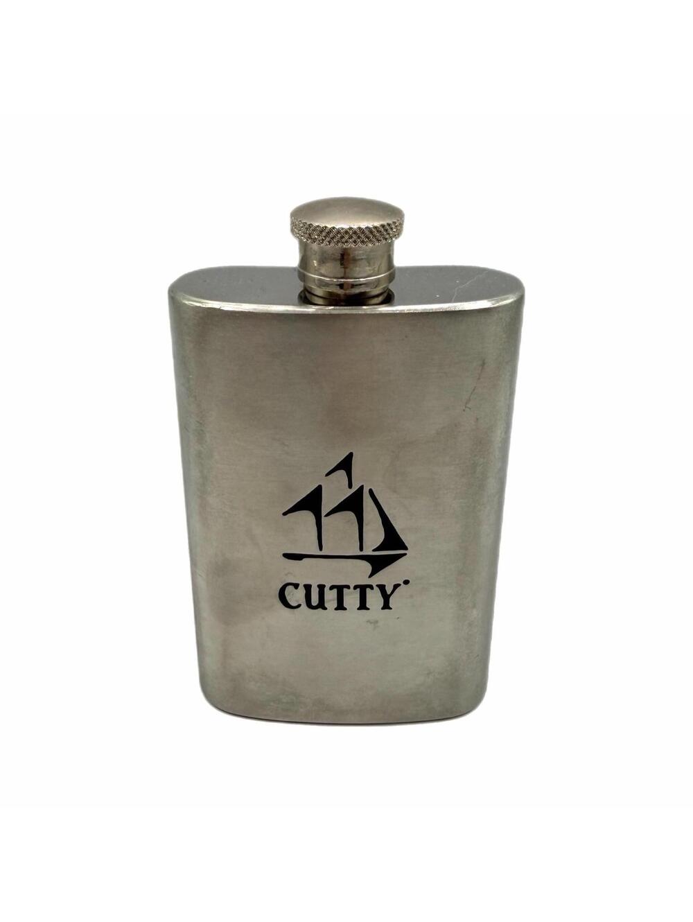 Vintage Cutty Sark Blended Scotch Whisky 5oz Stainless Steel Hip Flask